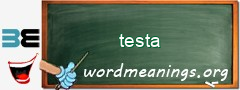 WordMeaning blackboard for testa